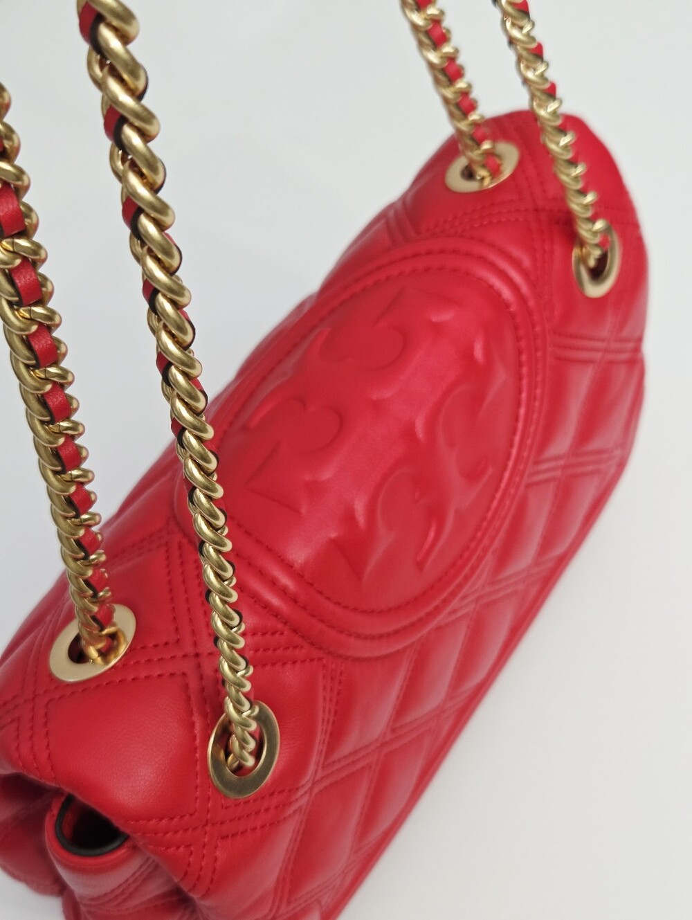 LIKE NEW TORY BURCH FLEMING SOFT CONVERTIBLE SHOULDER BAG - BRILLIANT RED - Picture 6 of 11
